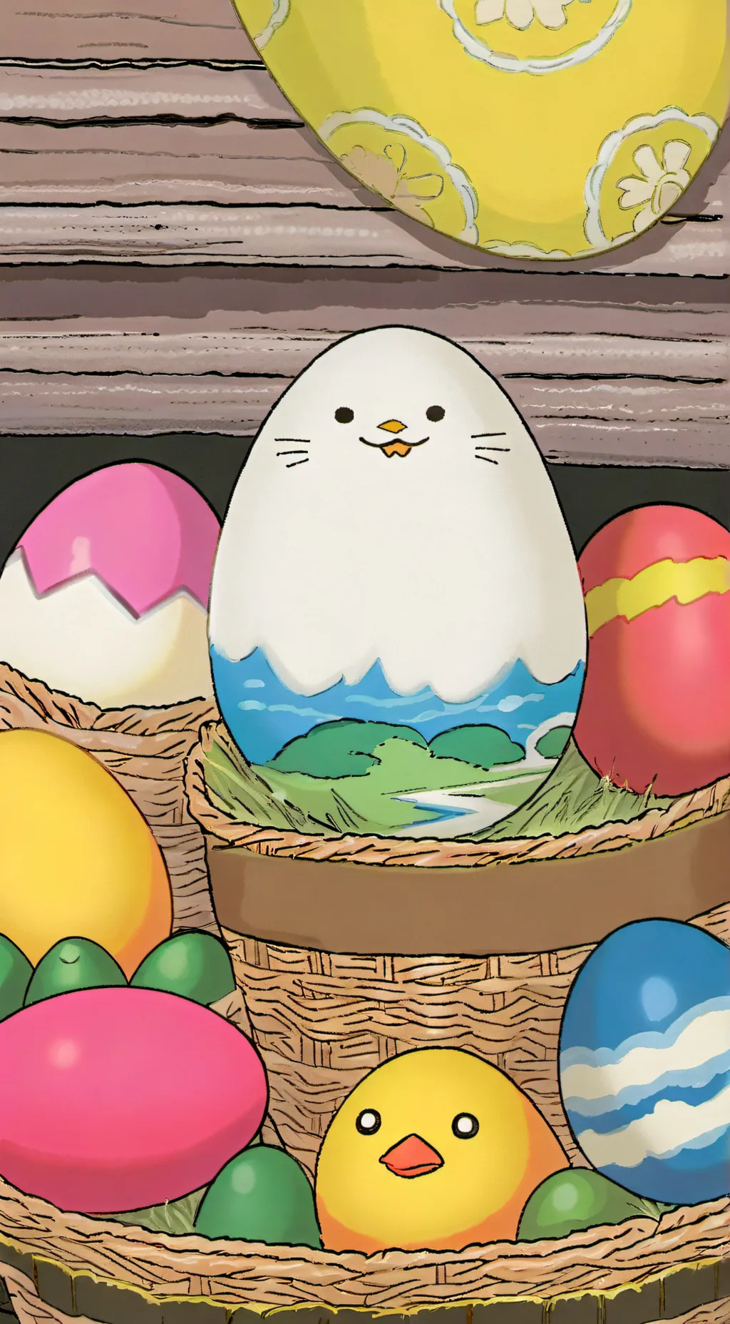 ai character: Easter 2025 background