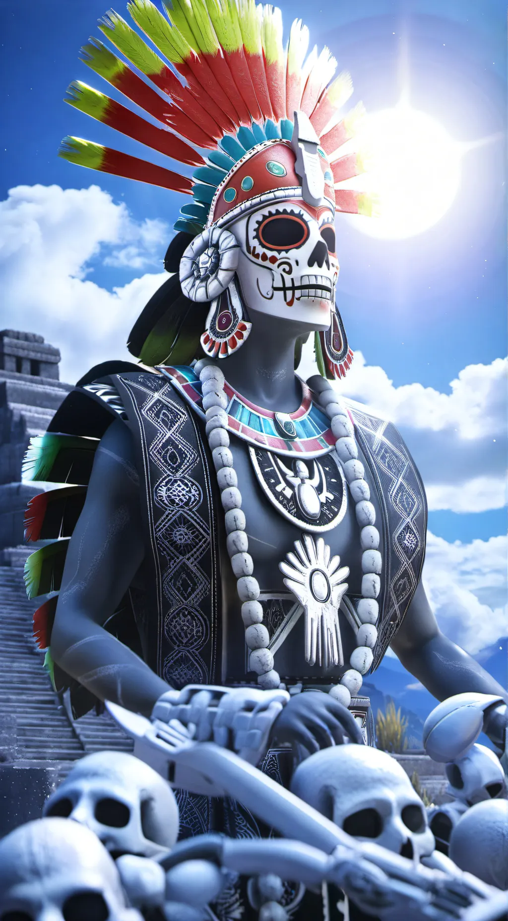 ai character: Mictlantecuhtli  background