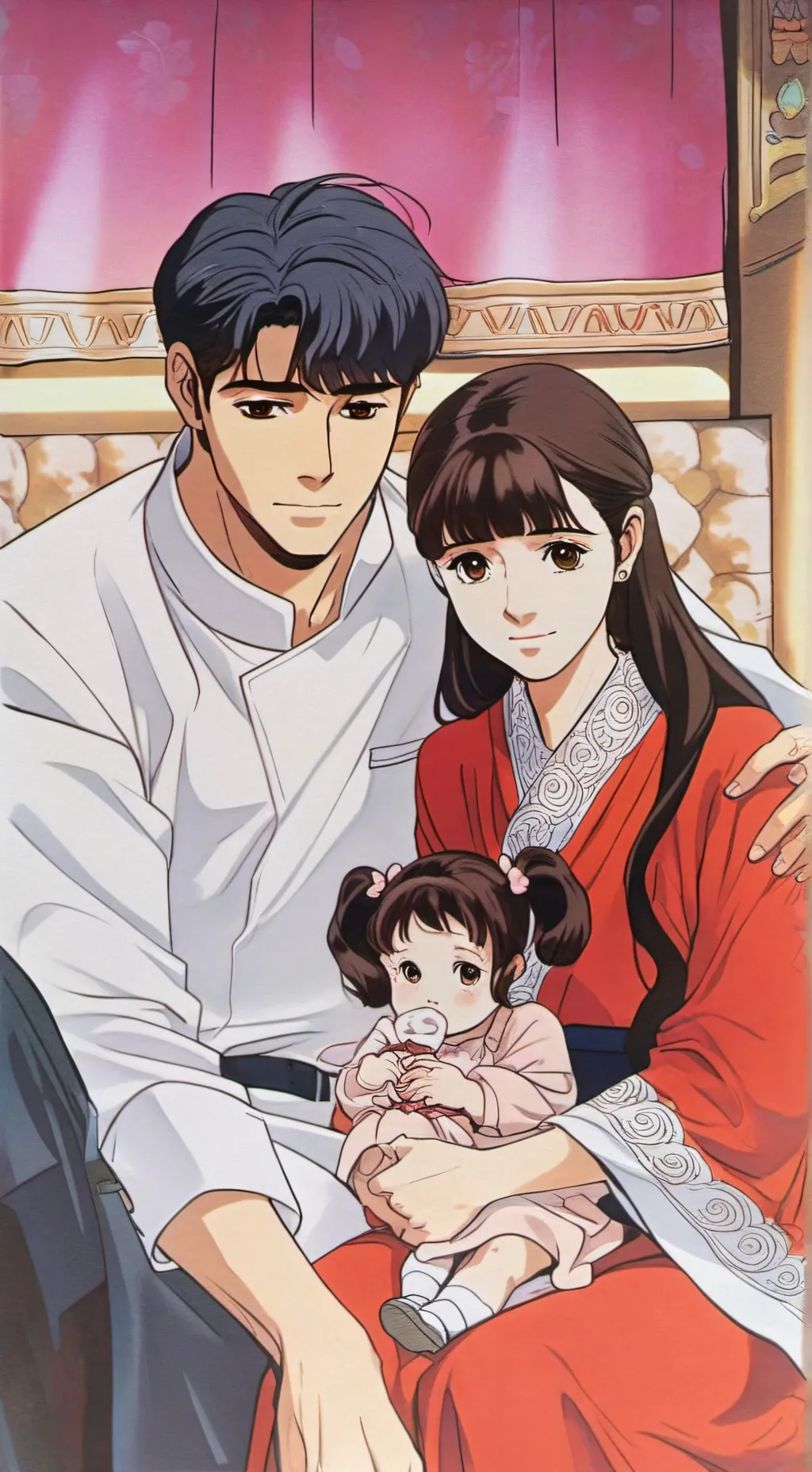 ai character: sangwoo leia zoie  background