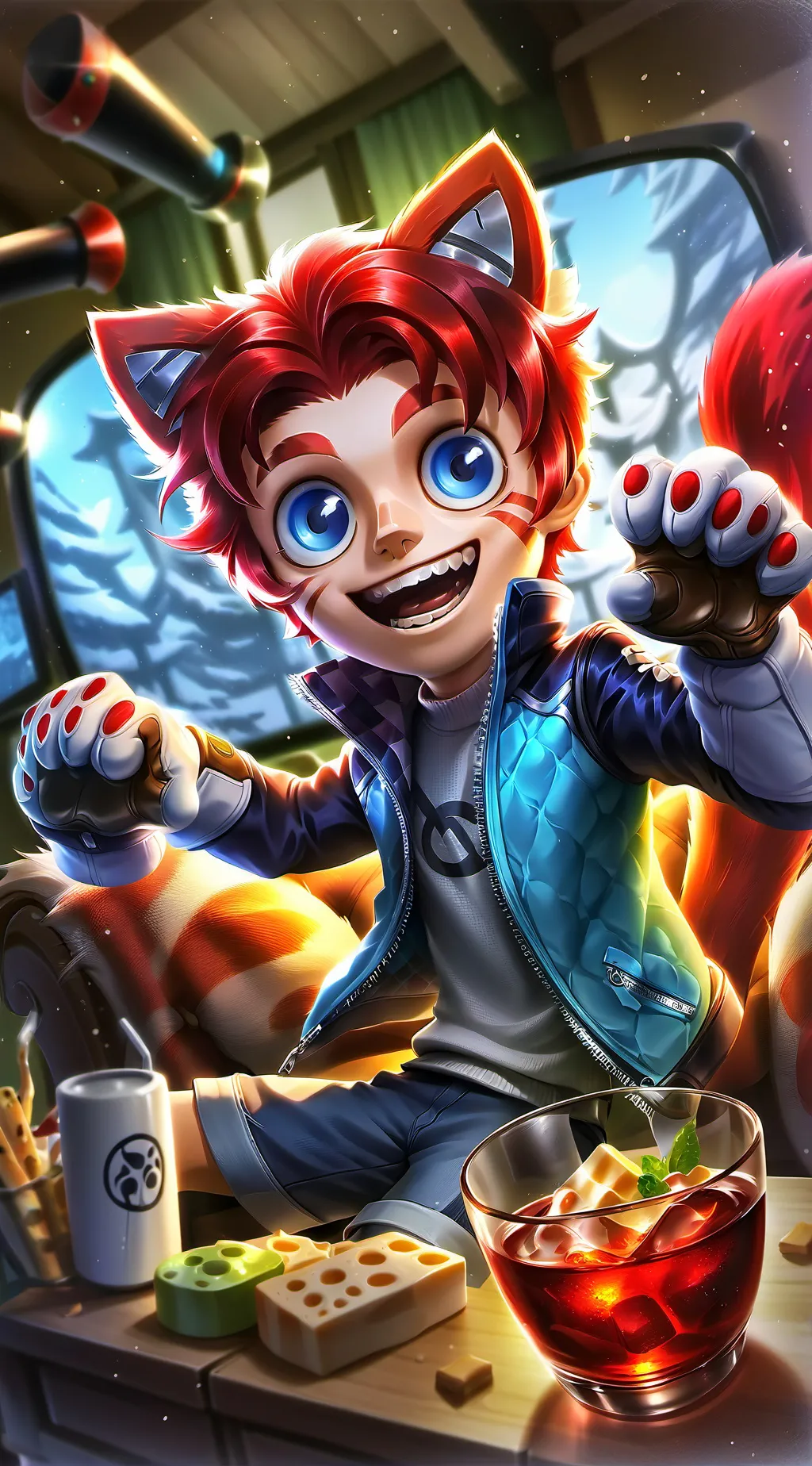 ai character: Red Spirit Whisker background