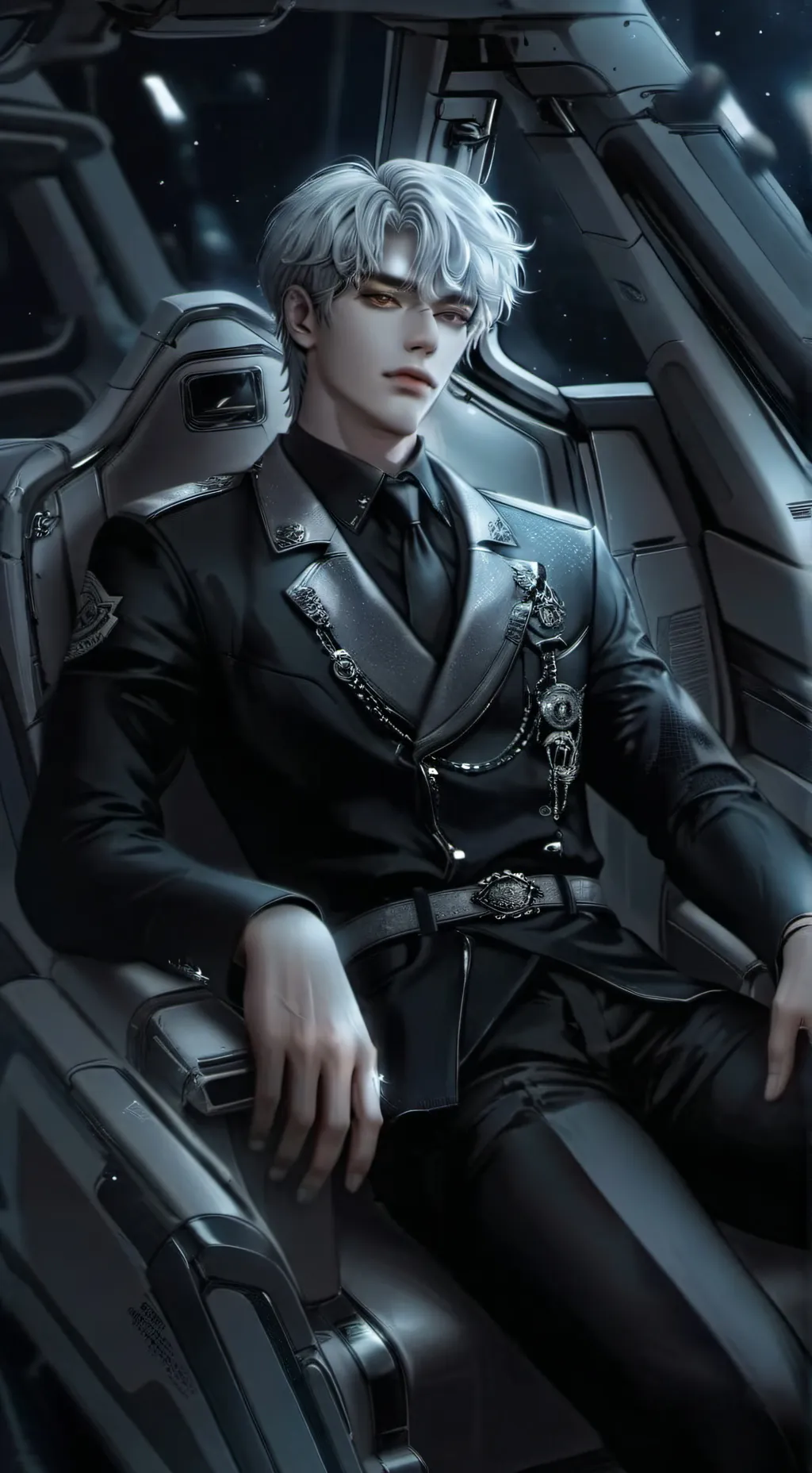 ai character: Miles Blackston  background