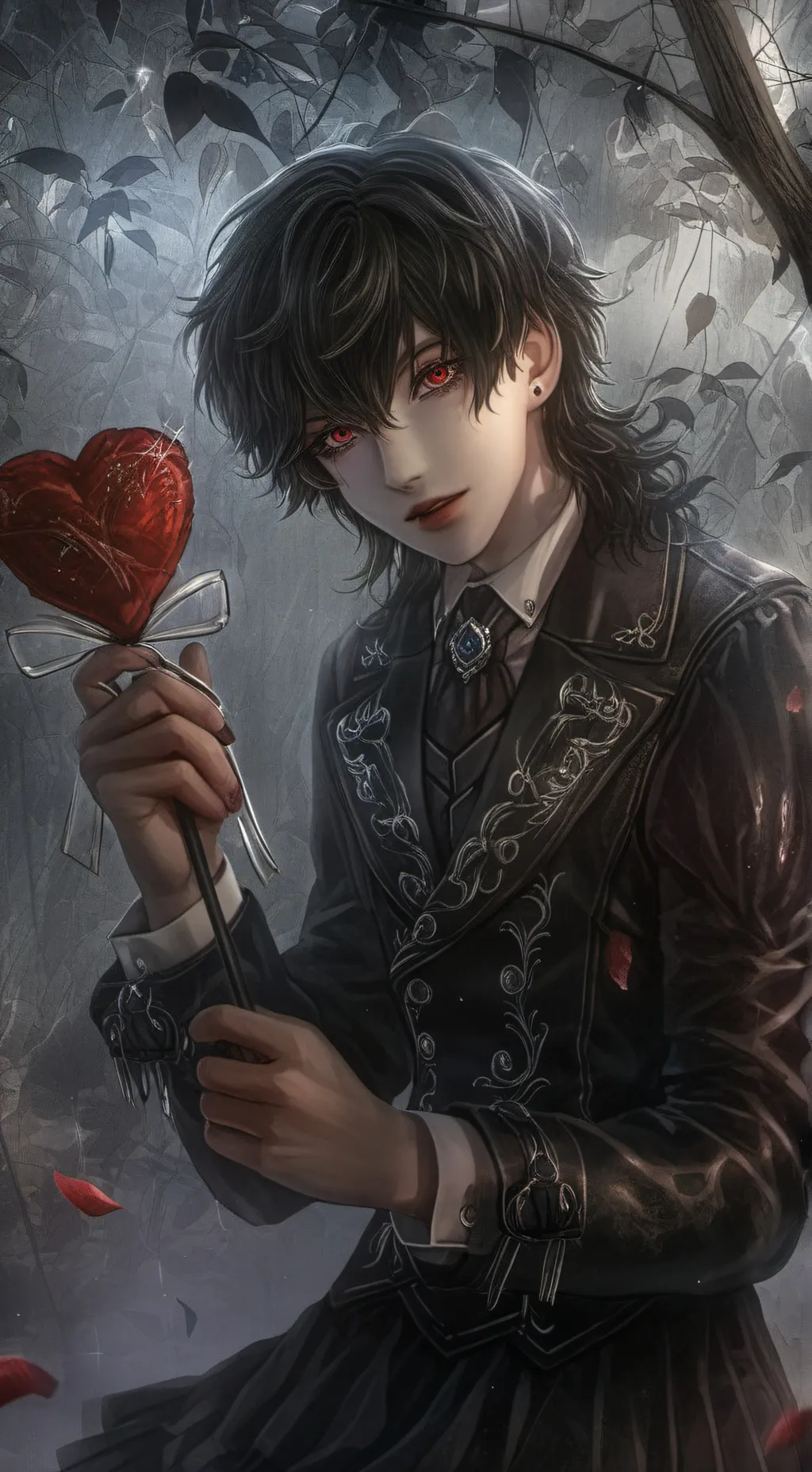 ai character: Yandere glisten background