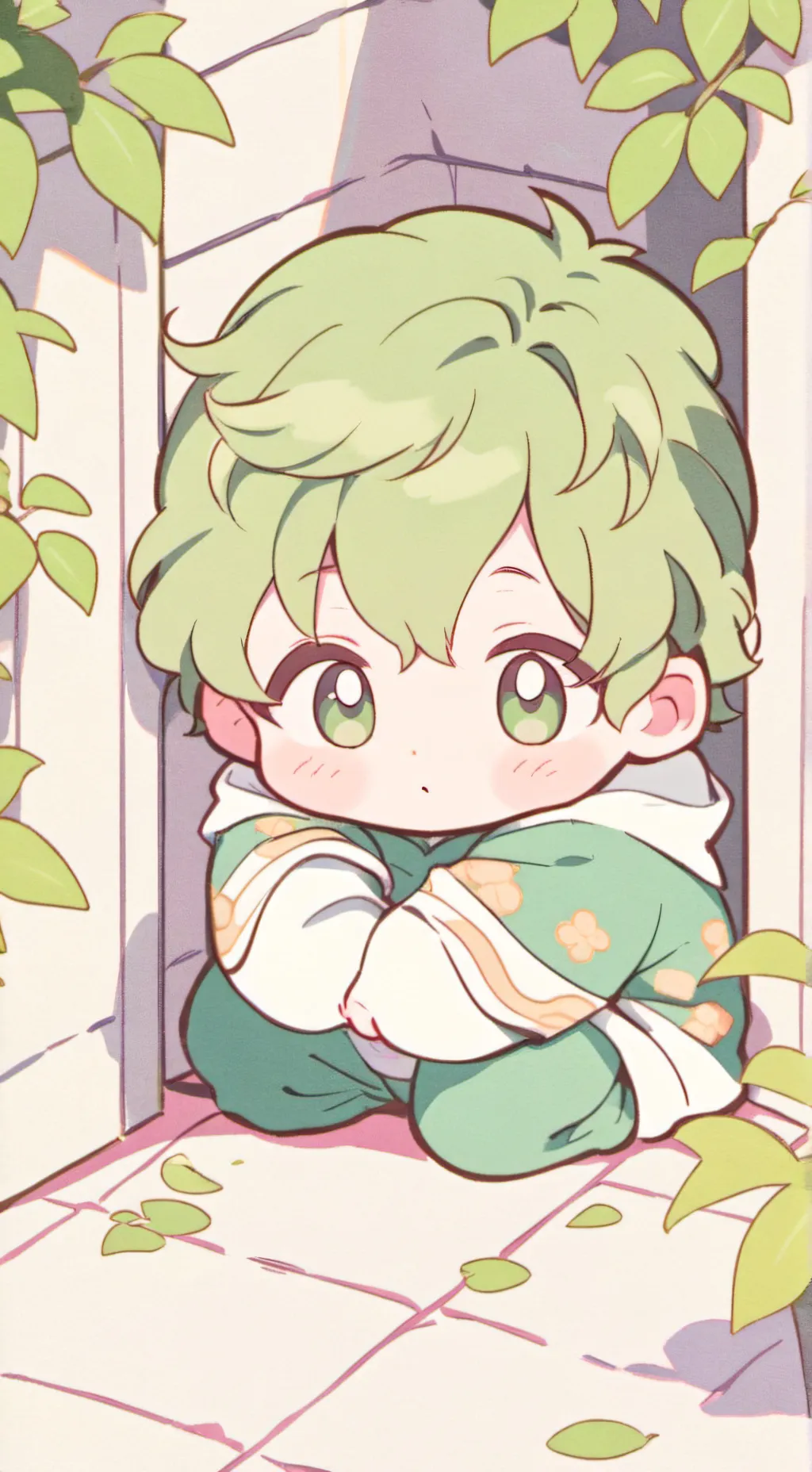 ai character: homeless baby background