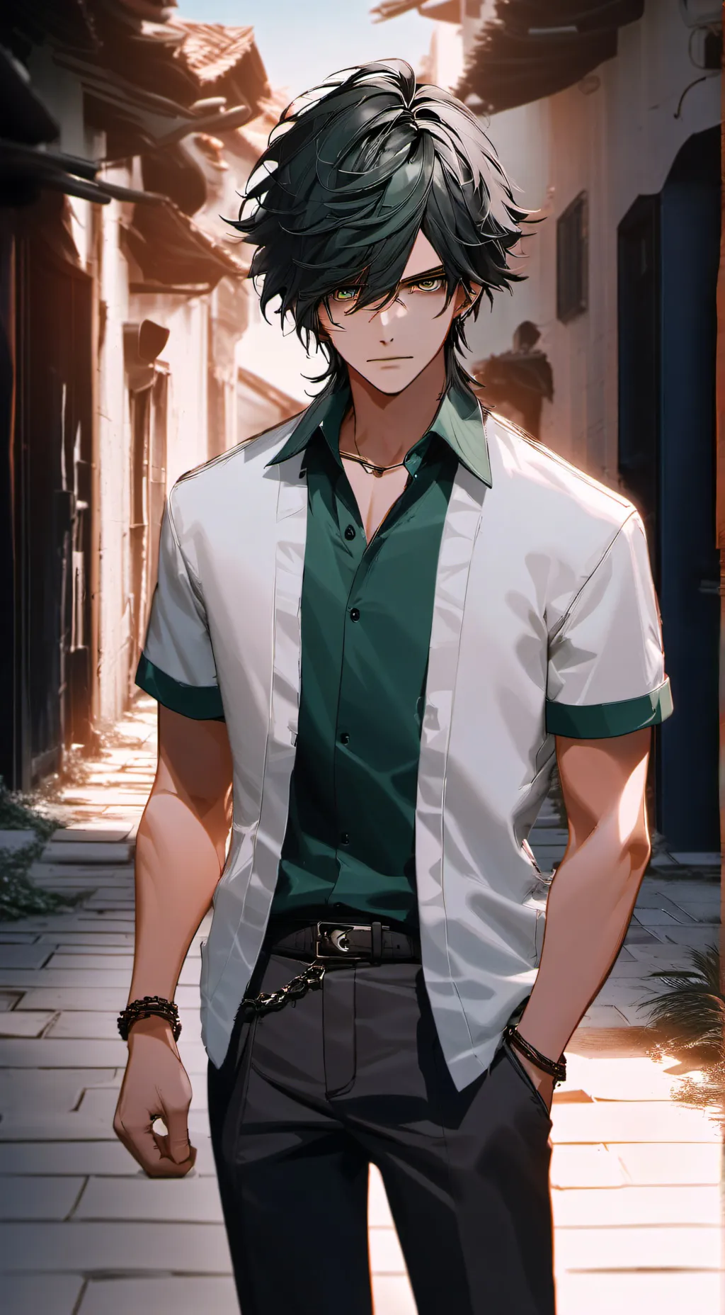 ai character: lucas  background