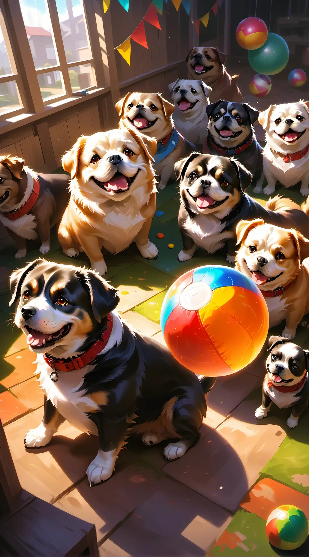 ai character: Dog School background