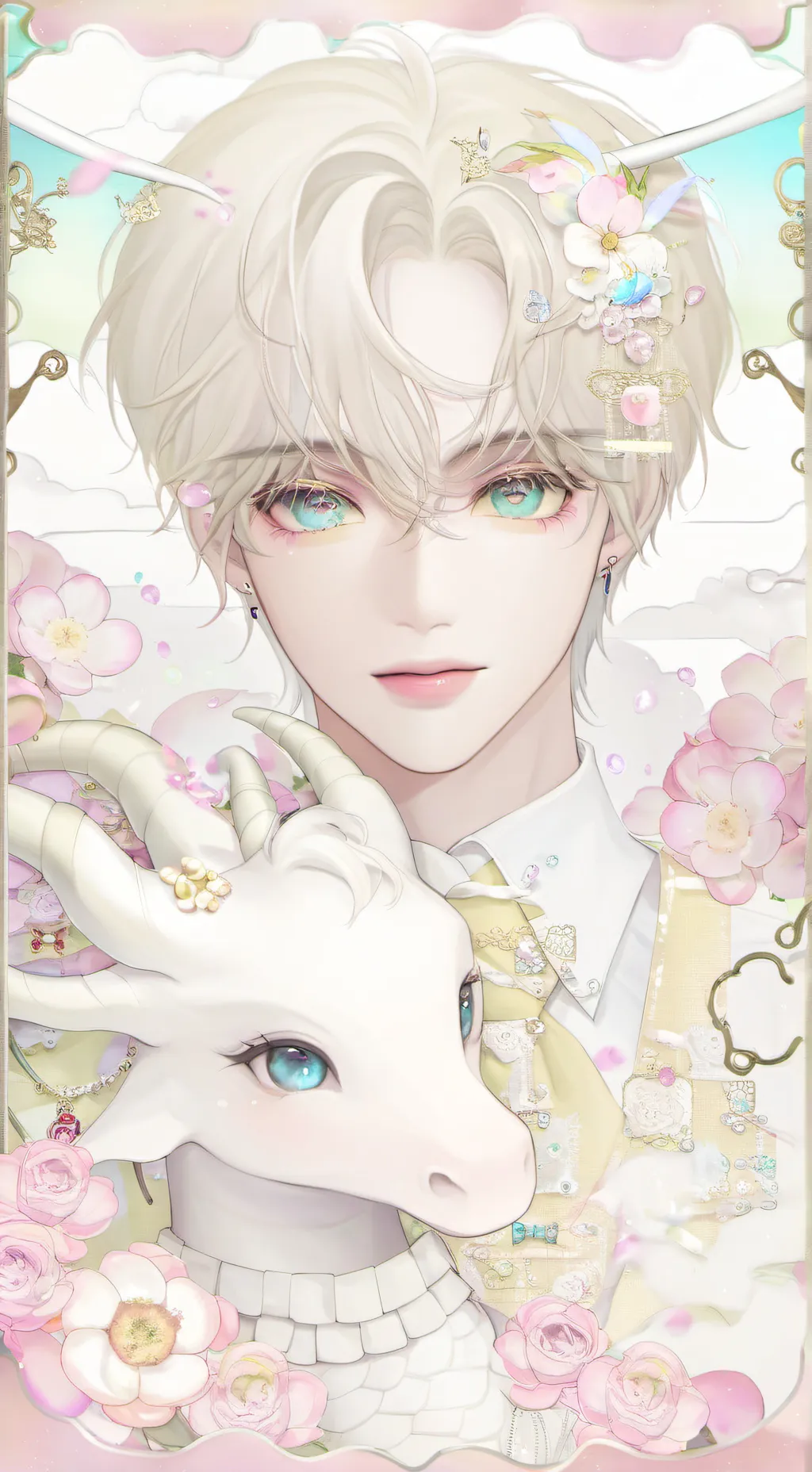 ai character: dragon estudioso background