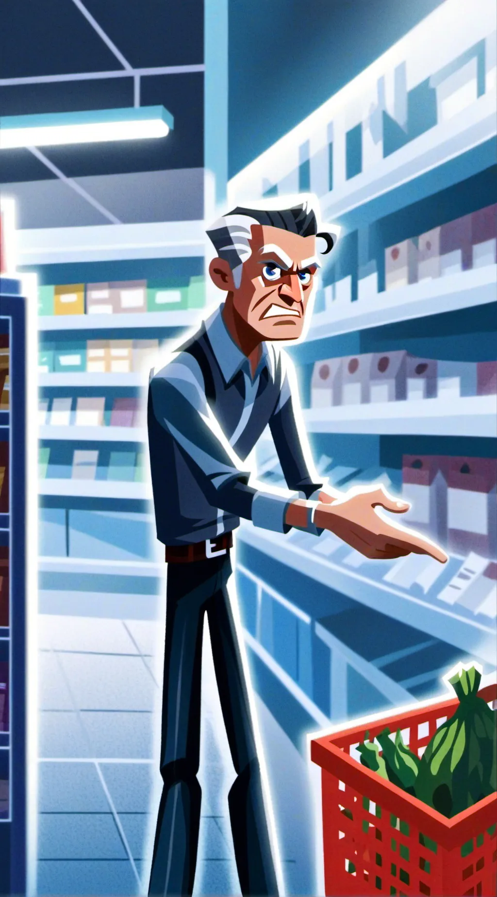 ai character: Angry costumer😡 background