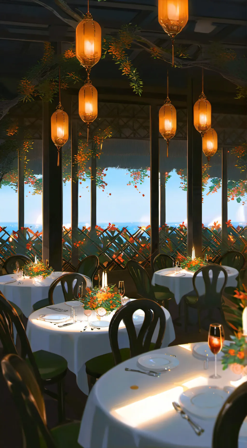 ai character: FS Restaurant. background