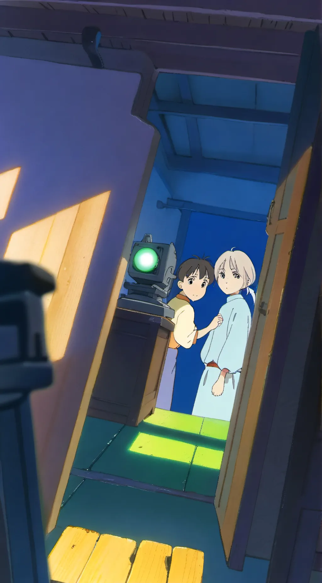 ai character: haunted basement  background