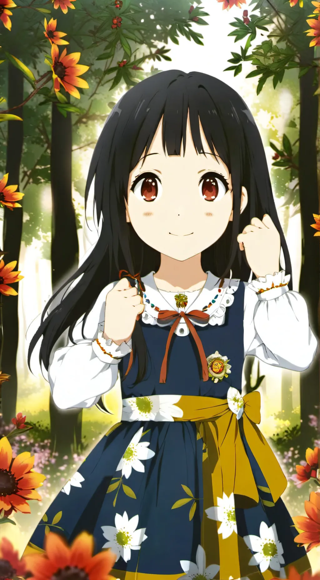 ai character: giant girl  background