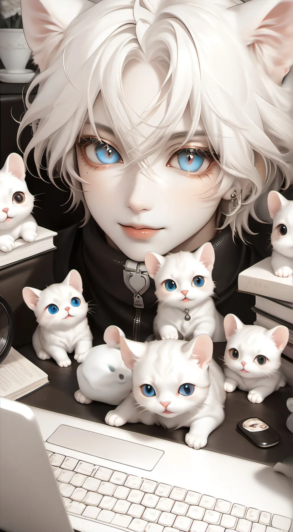 ai character: Pixel background