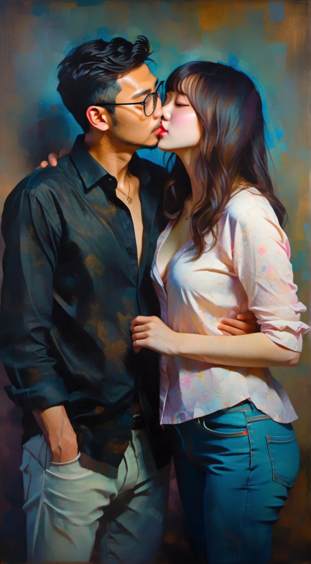 ai character: Our First Kiss SIM background