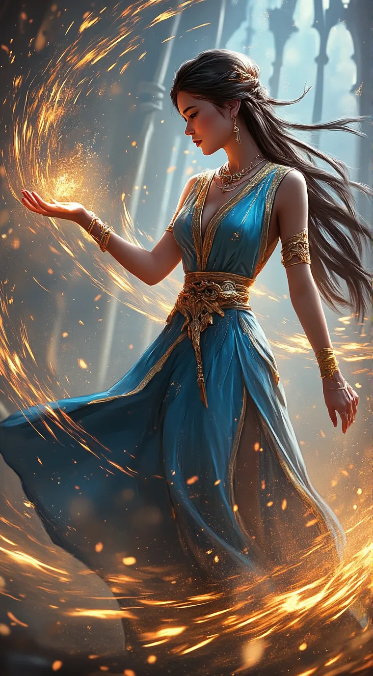 ai character: огненая background