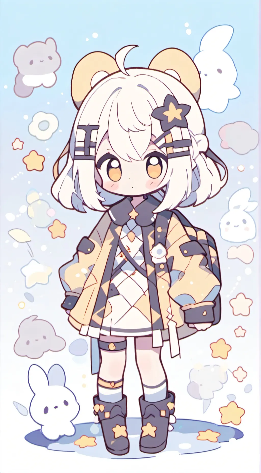 ai character: mucles gurl background