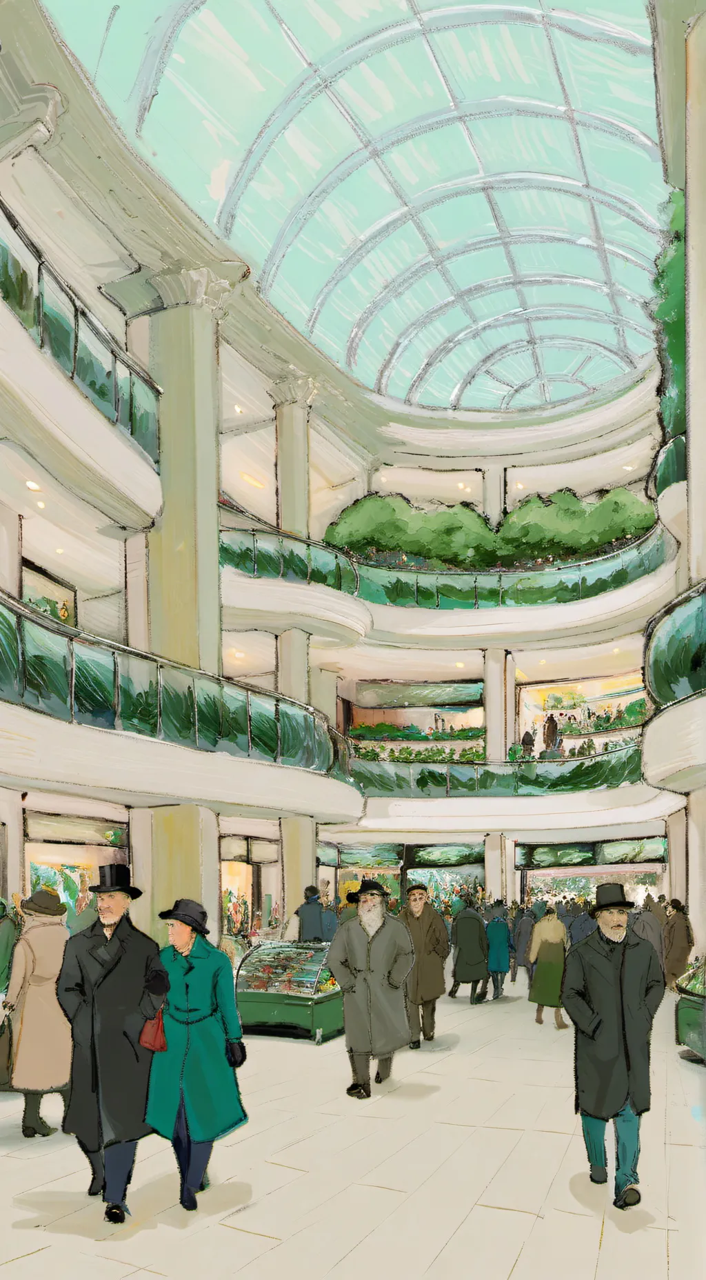 ai character: JJK mall! background