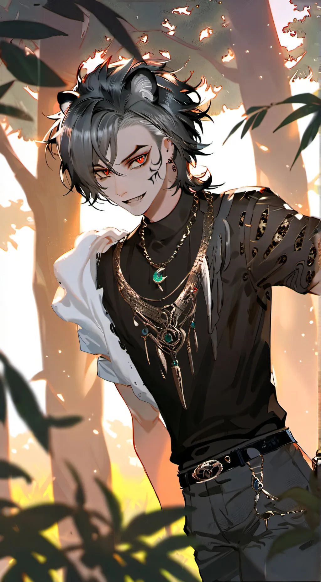 ai character: Leopardgeist background