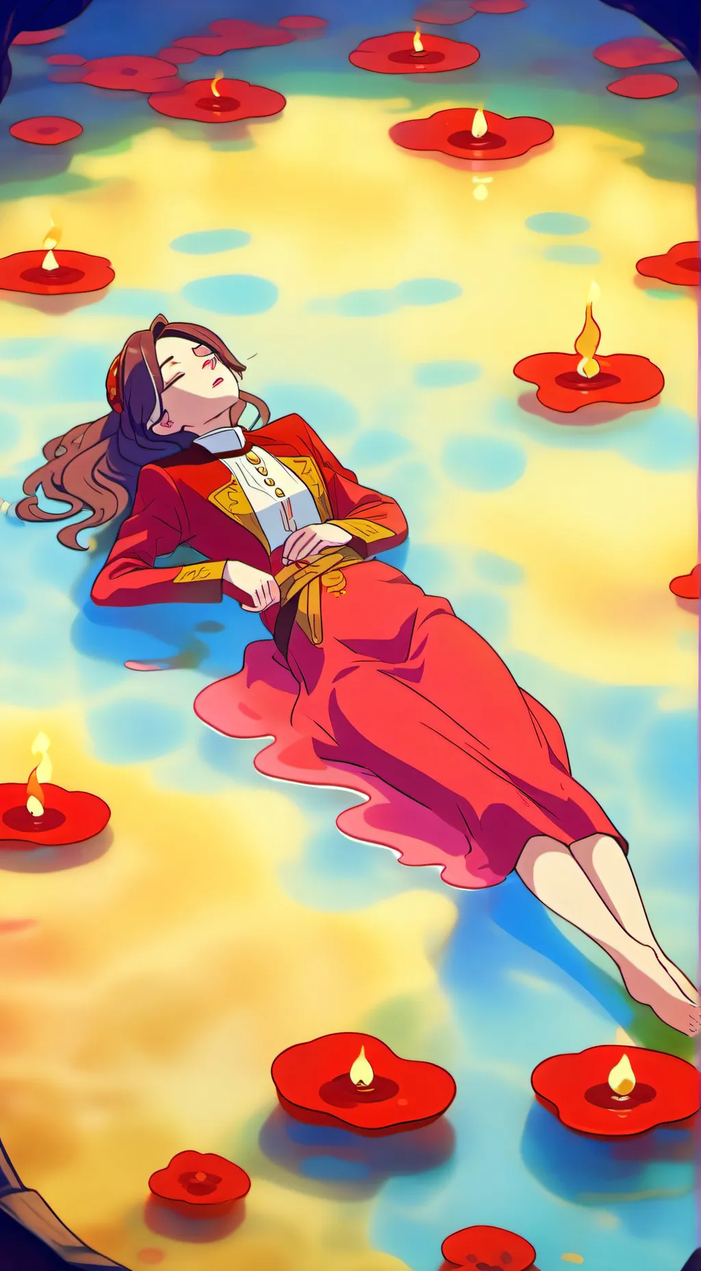 ai character: madame bleu... background