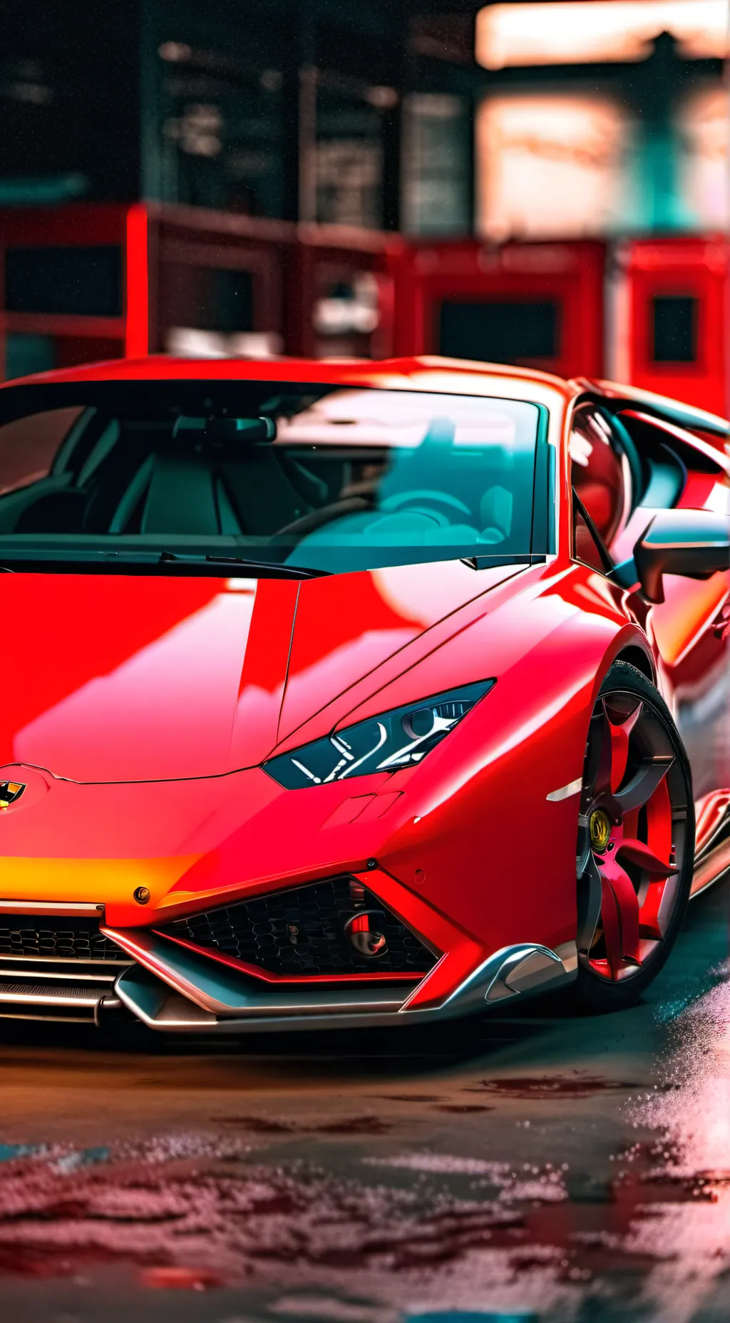 ai character: Lamborghini Huraca background