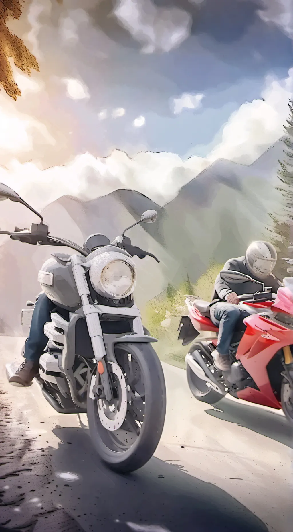 ai character: biker friends background