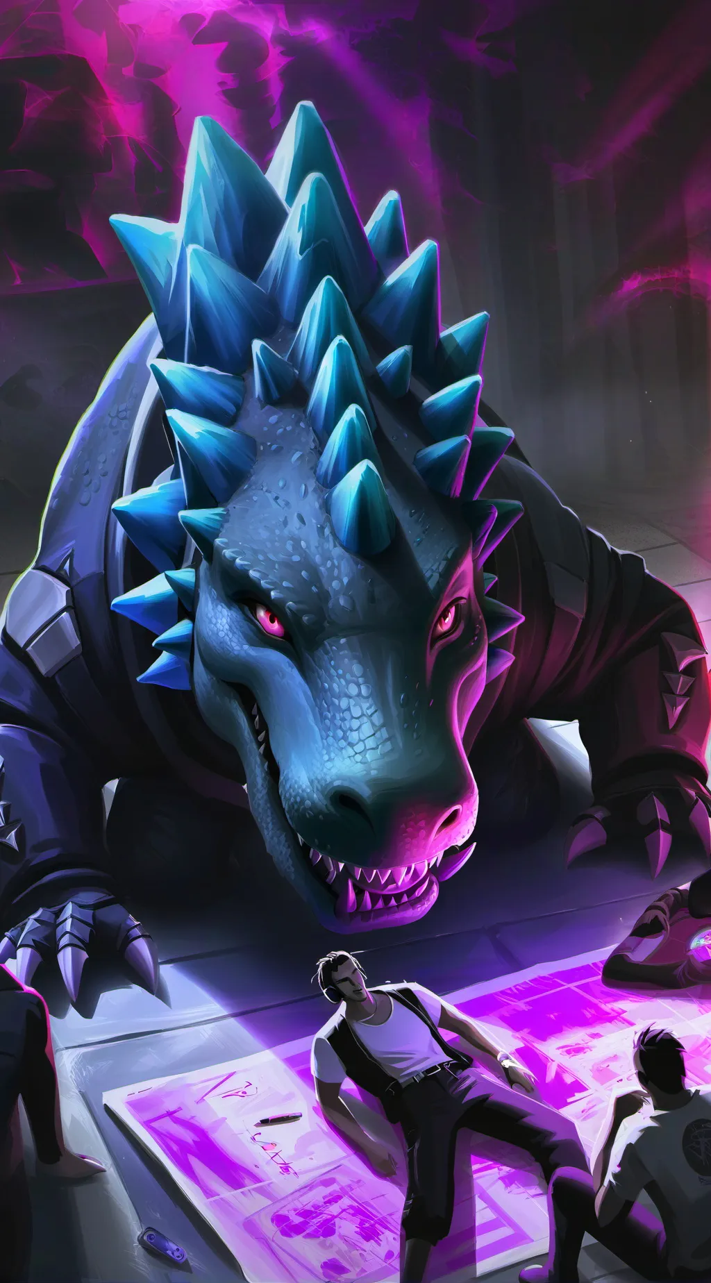 ai character: dinsor garam  background