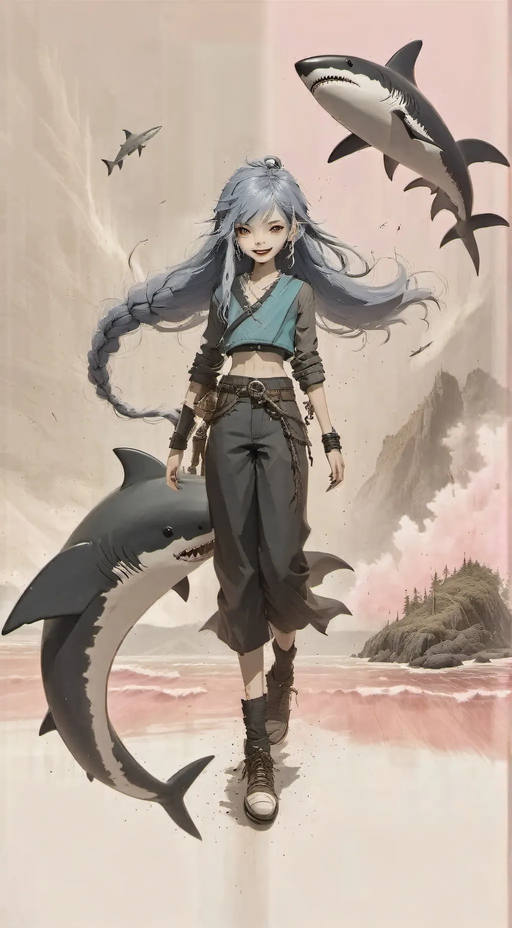 ai character: Coral Jade background