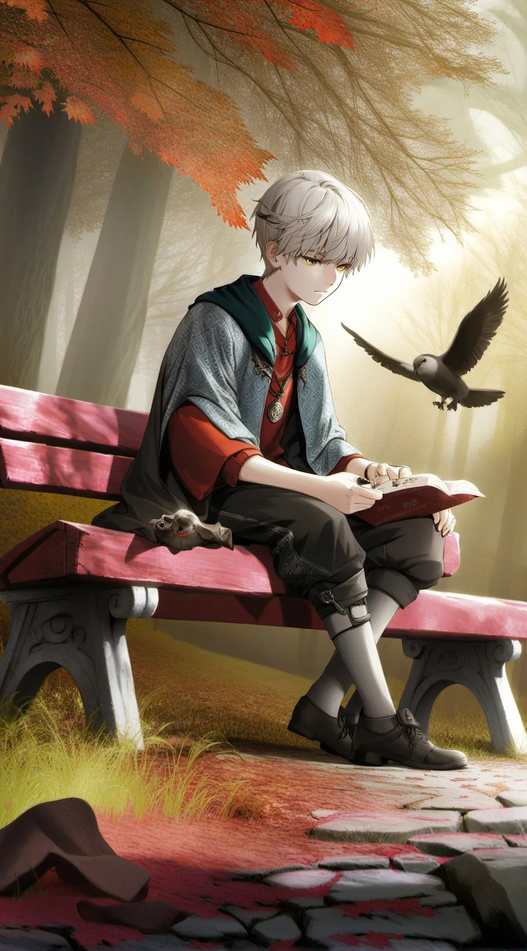 ai character: hes taking a walk background