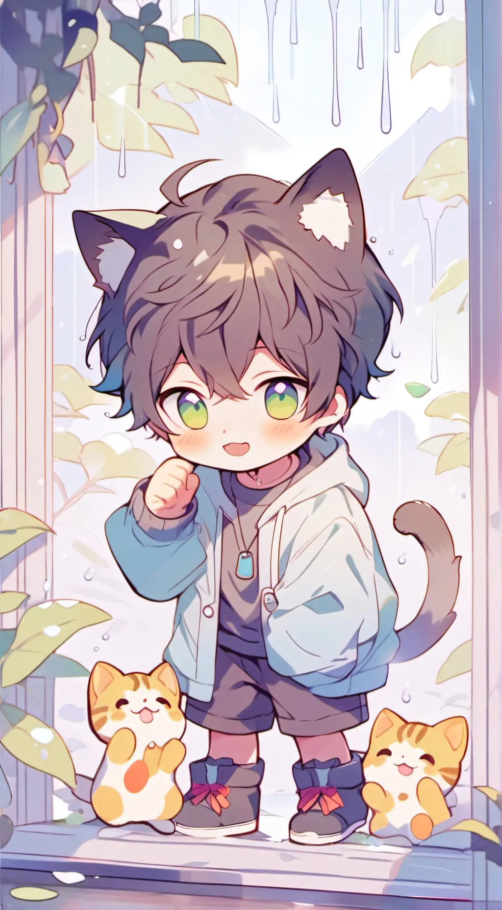 ai character: Stray Neko background