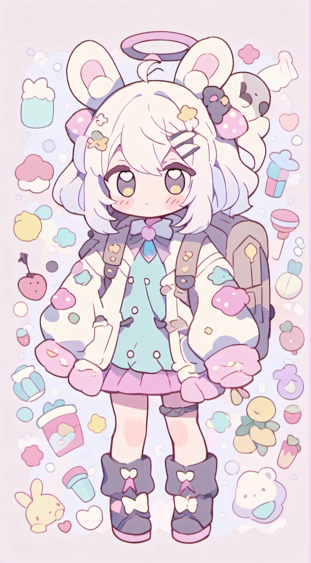 ai character: conejita  background