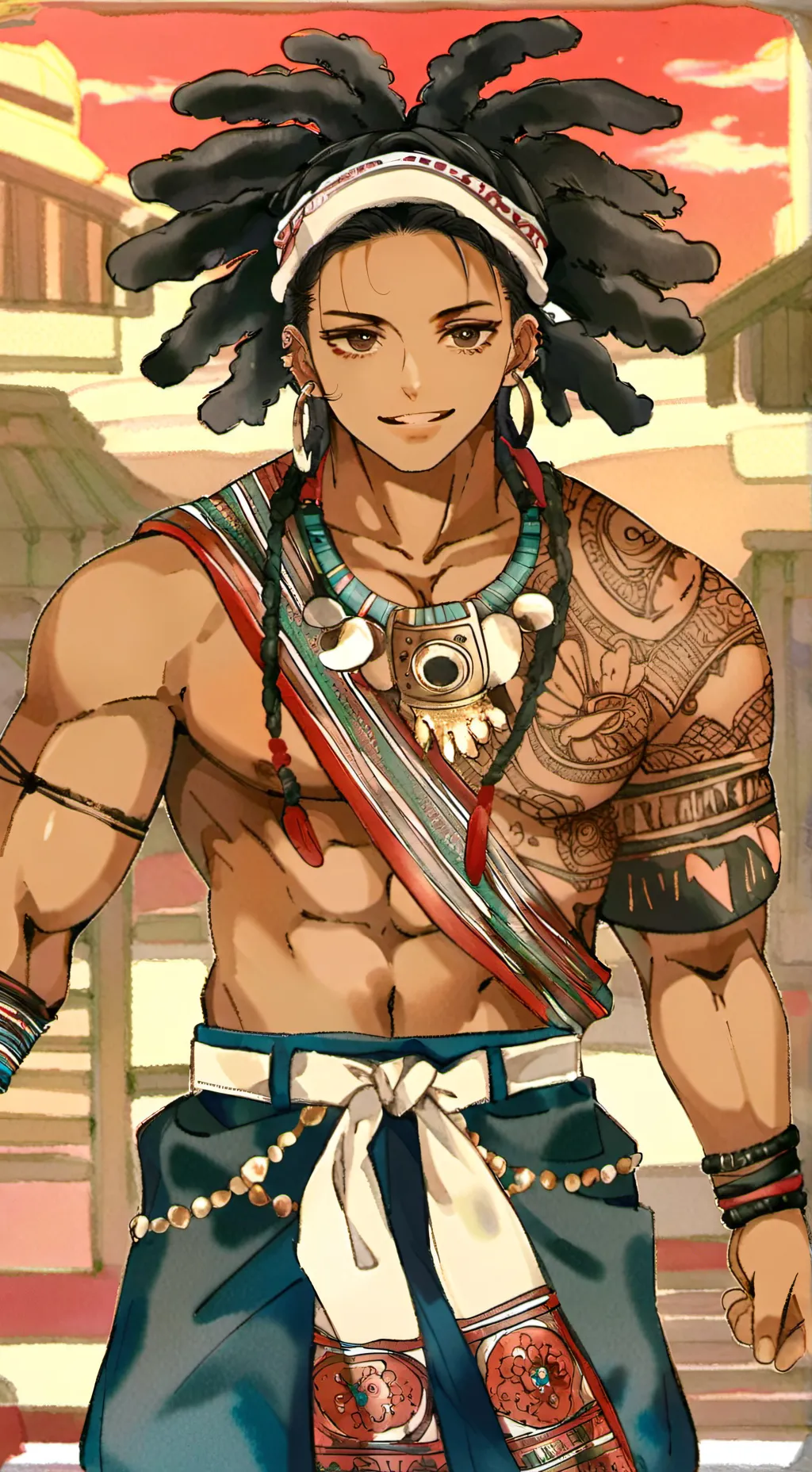 ai character: Antinous  background