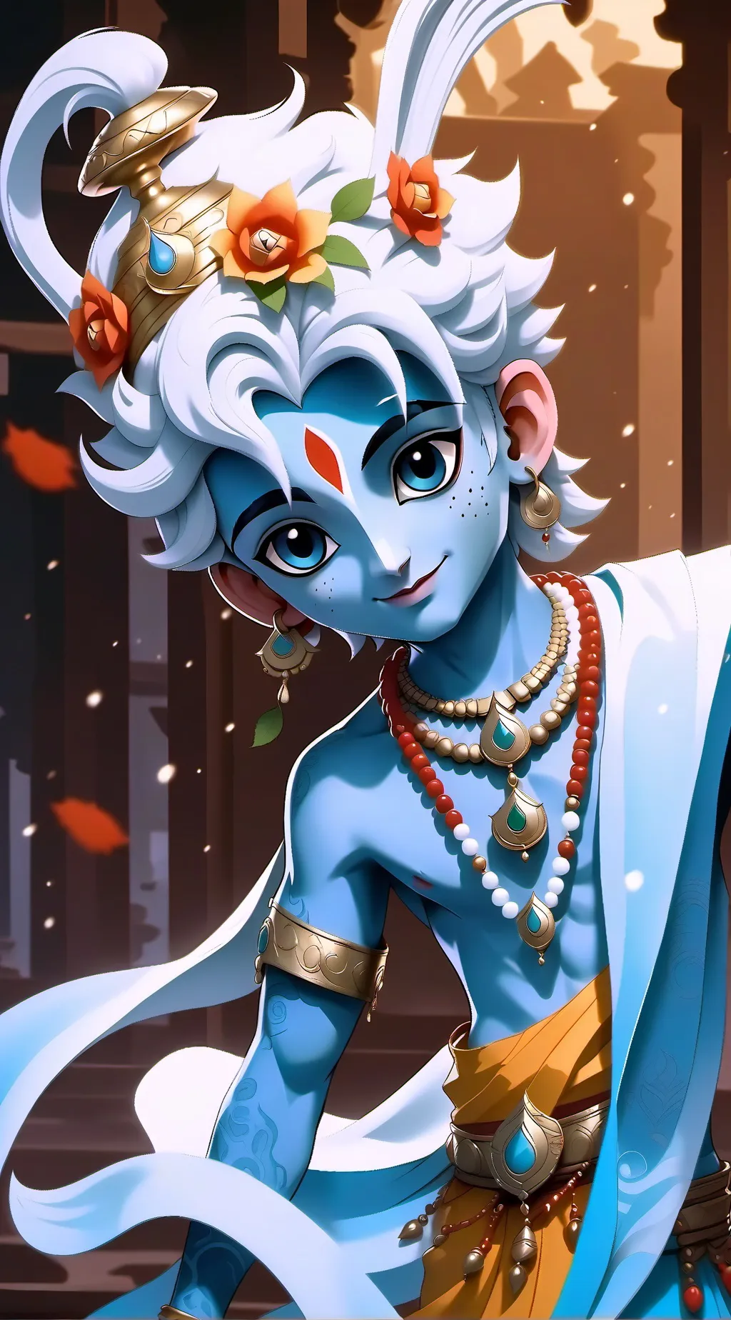 ai character: Krishna  background