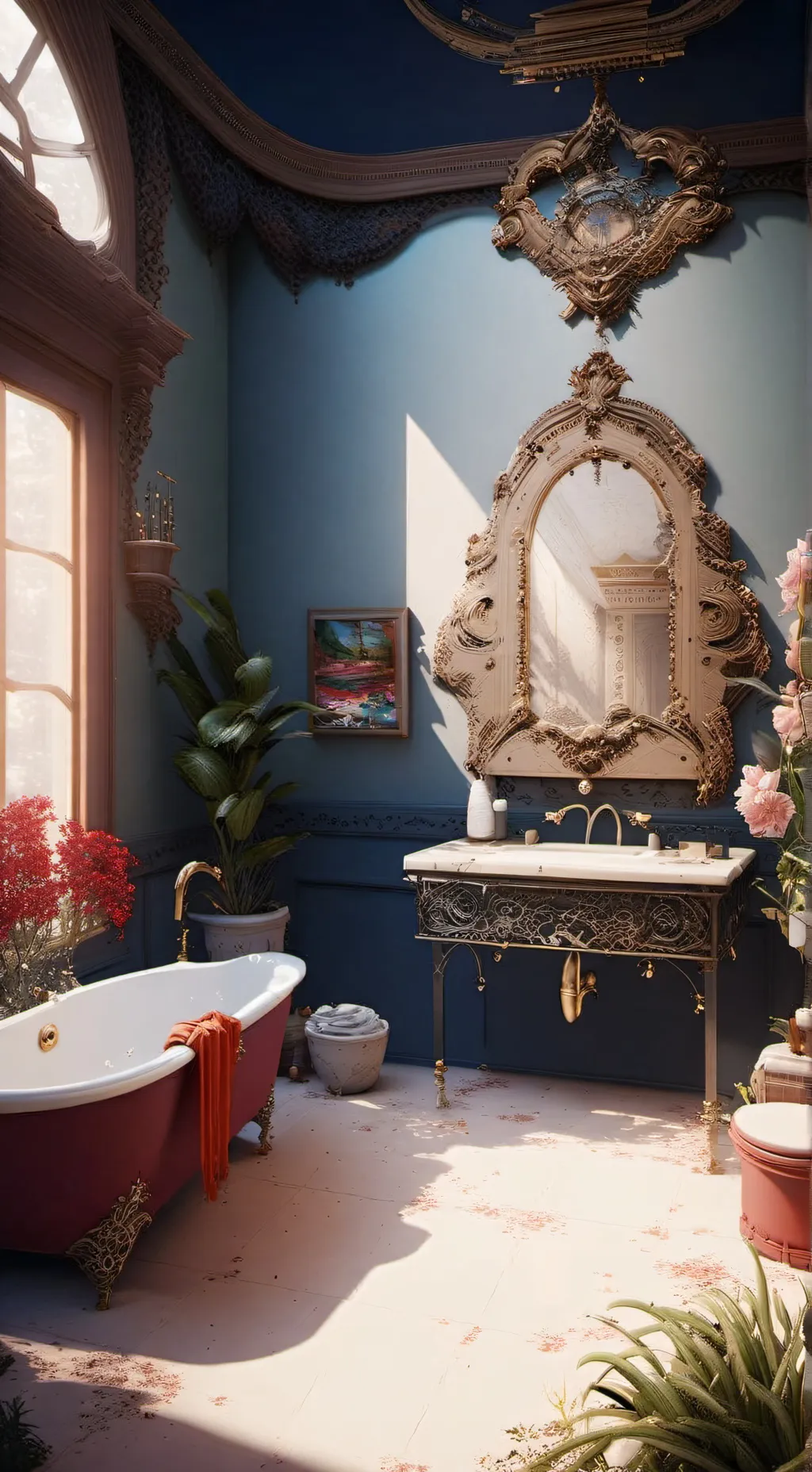 ai character: boys toilet  background