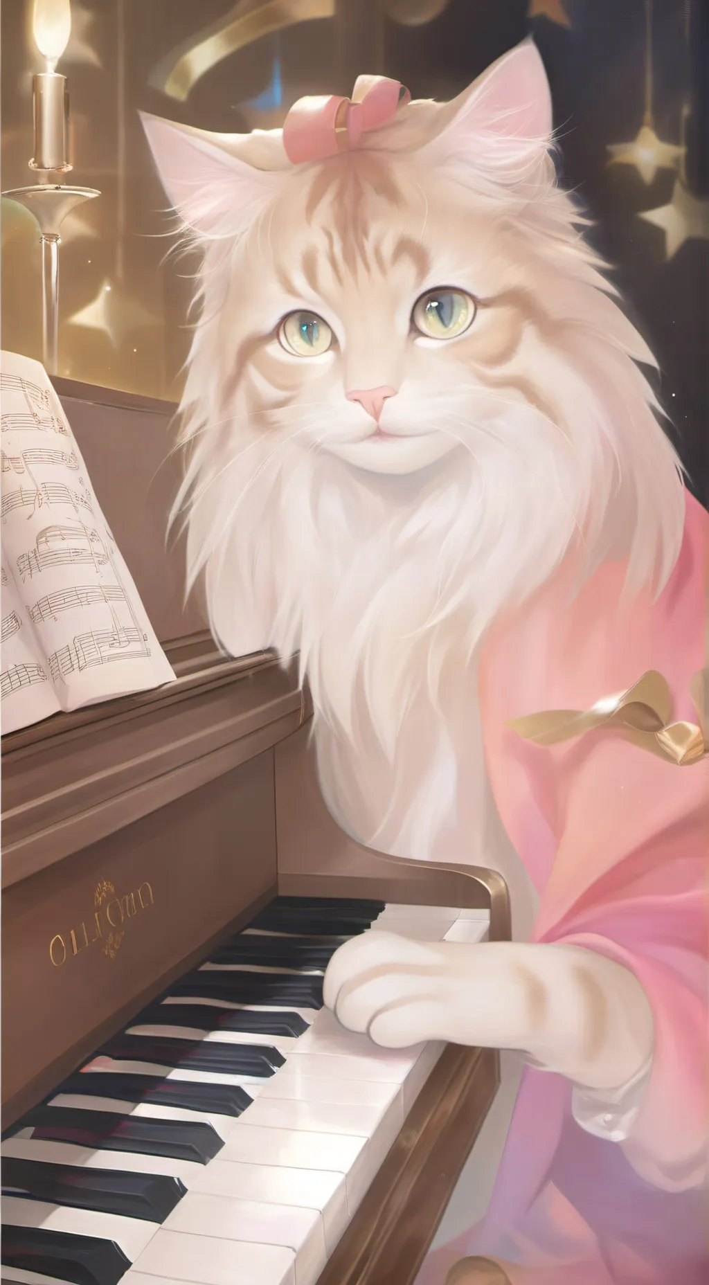ai character: keyboard cat  background