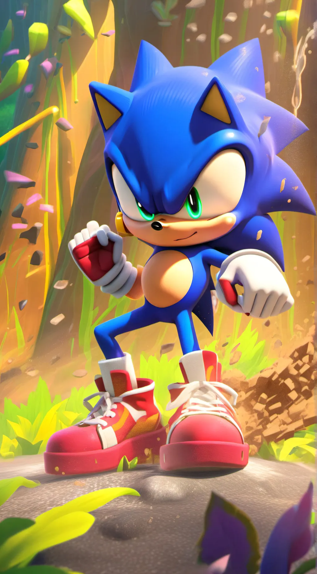 ai character: classic sonic background