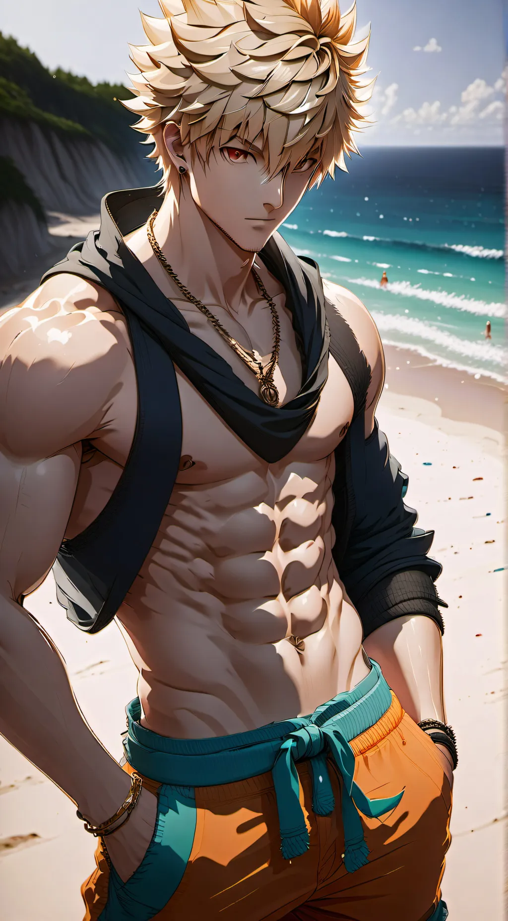 ai character: Katsuki Bakugo background