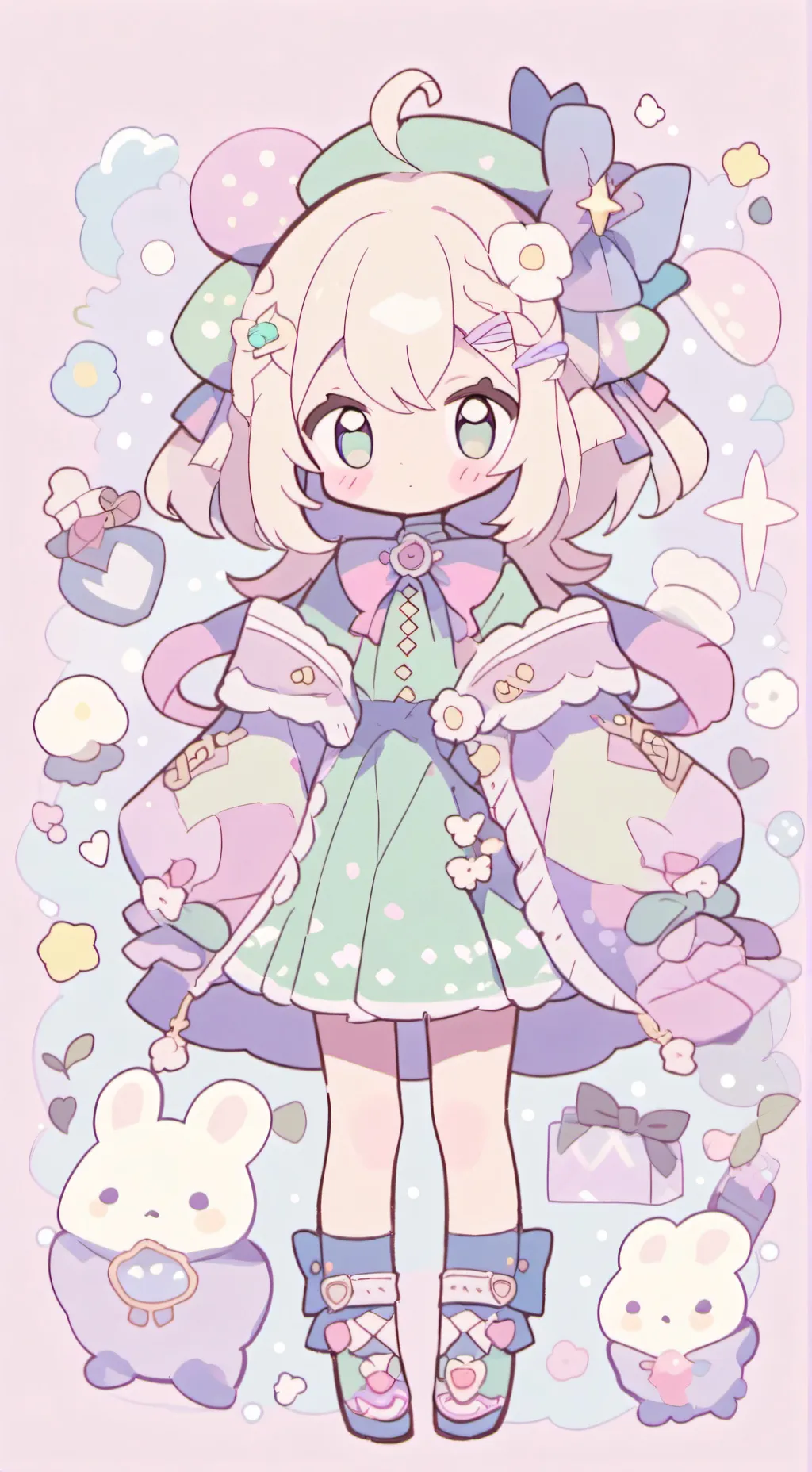 ai character: 1,2...100 background