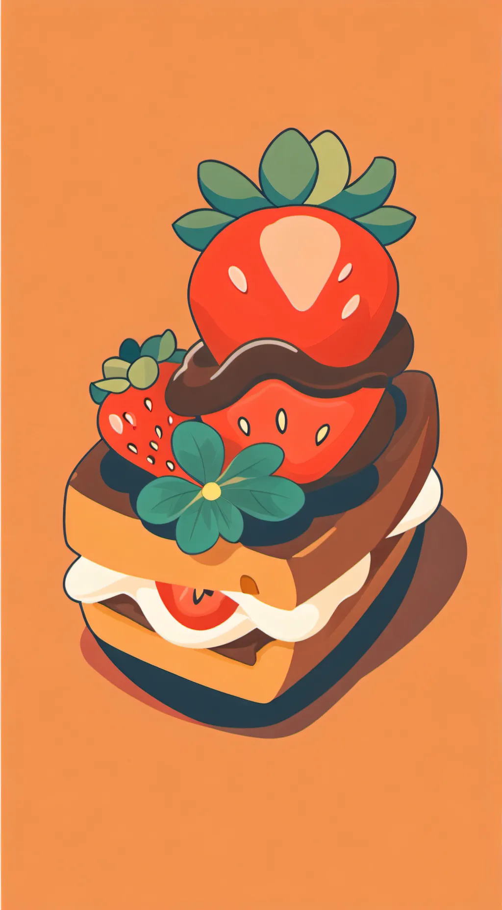 ai character: 🍰Fruitcake🍓 background