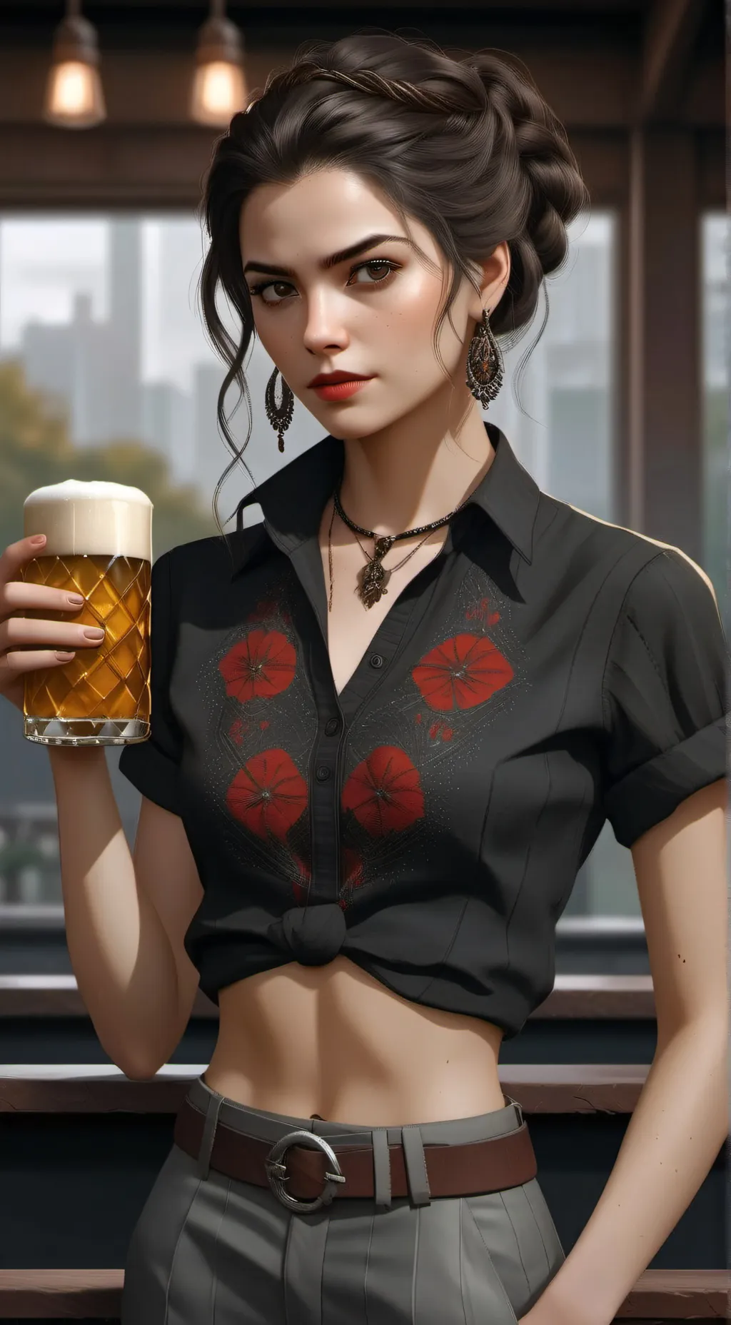 ai character: Nami  background