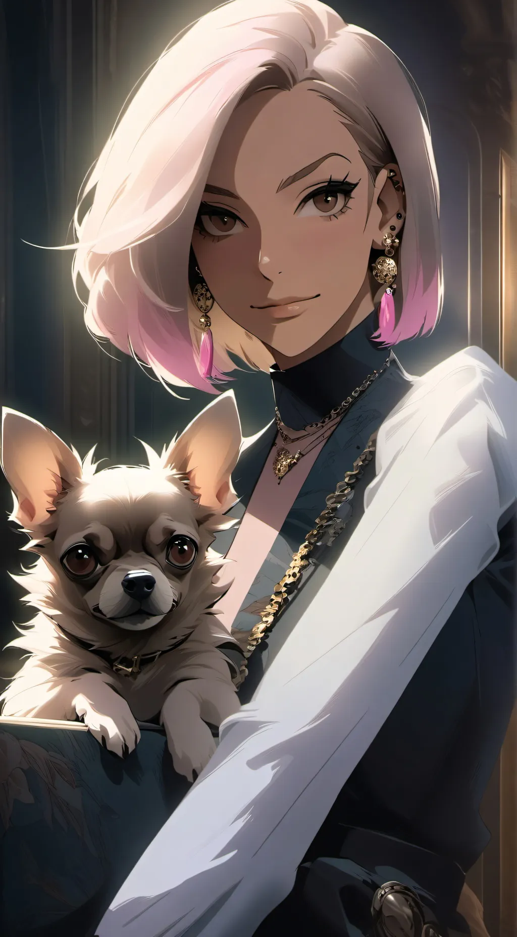 ai character: The Indignated Cat Connoisseur background