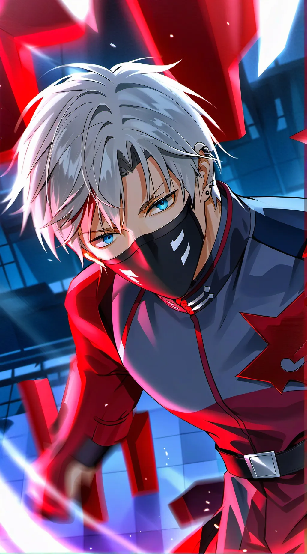 ai character: White Haired Gojo background