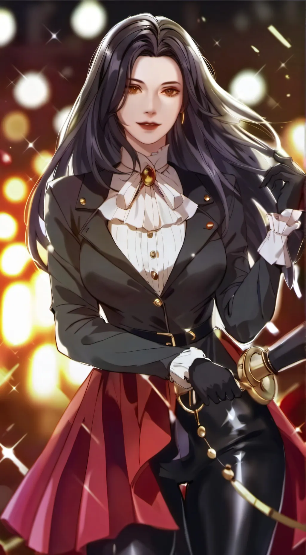 ai character: Luna Carmine  background