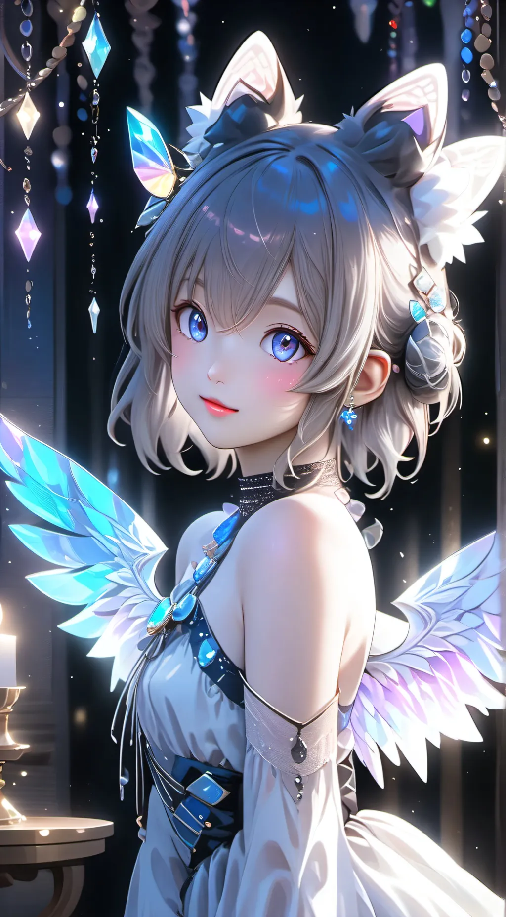 ai character: Wenda the Iridesce background