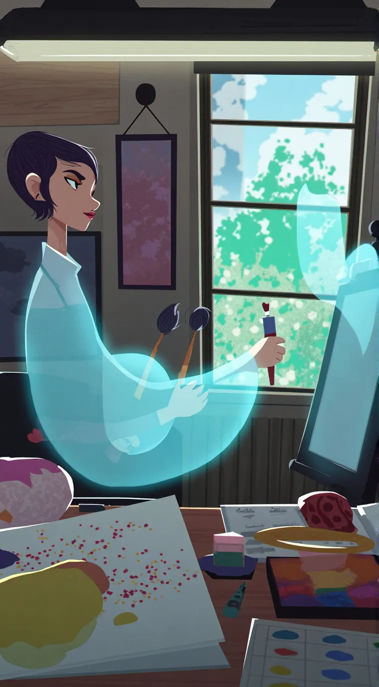 ai character: 依依 background