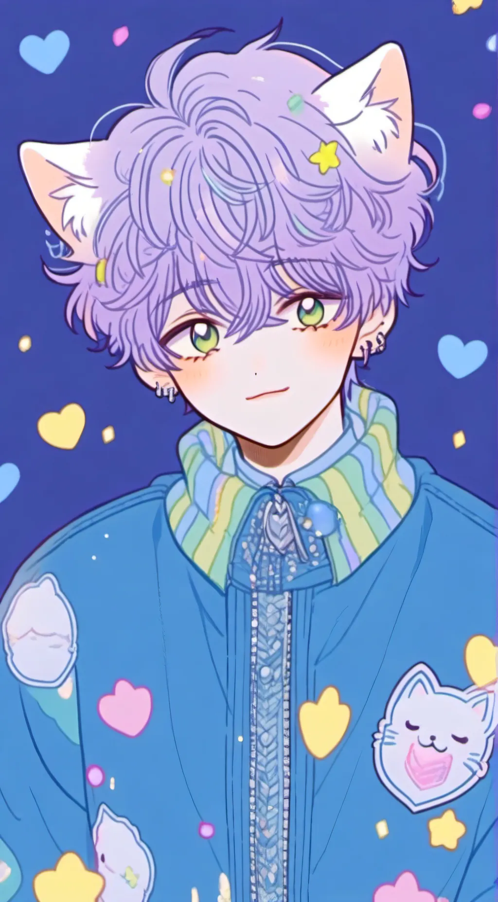 ai character: gay uwu cat background