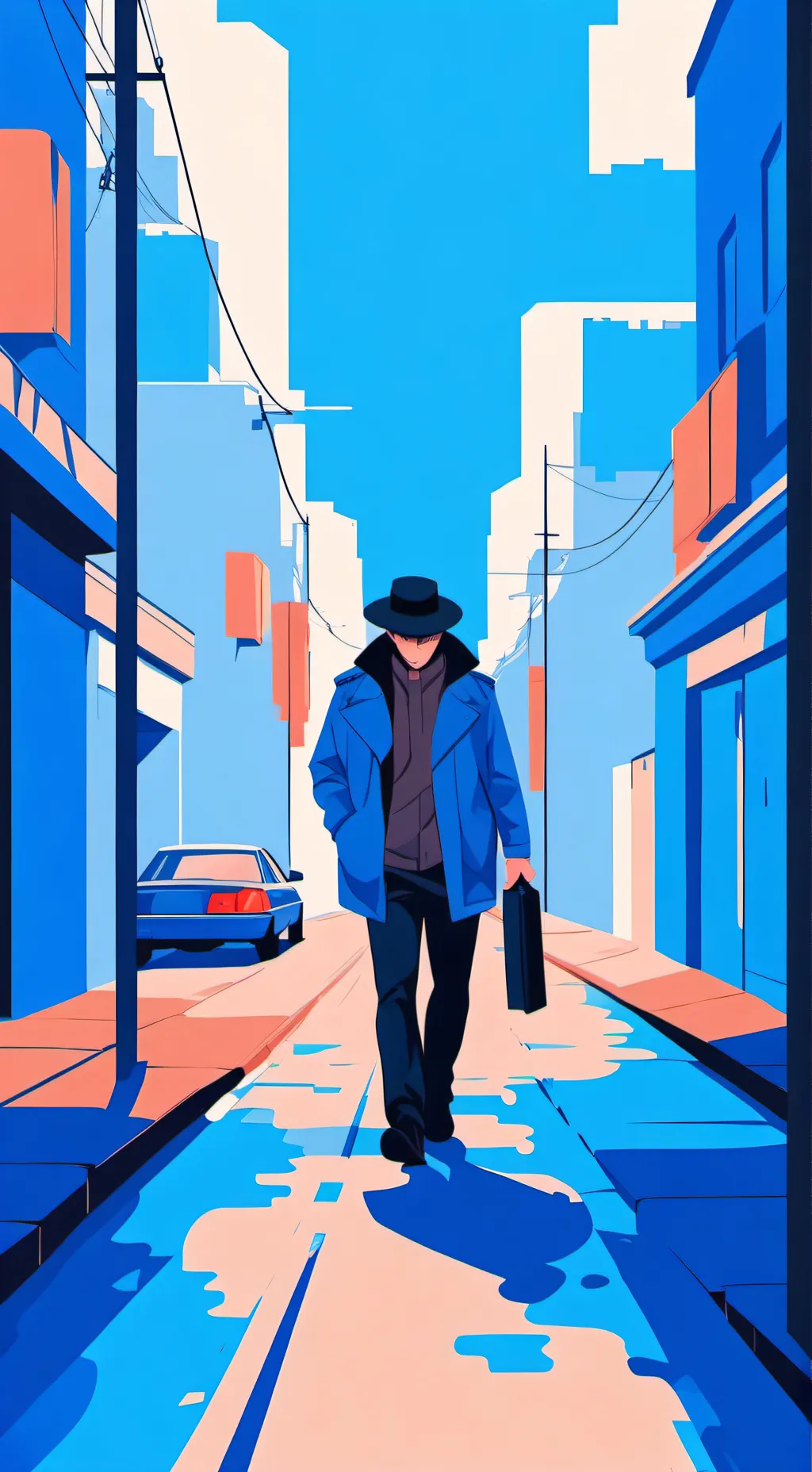 ai character: my villain street  background