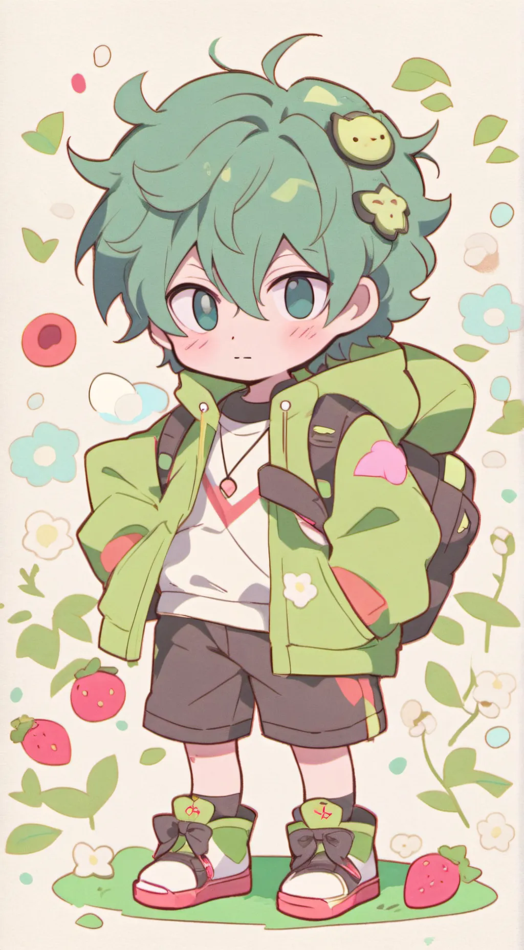 ai character: Izuku Mydoria  background
