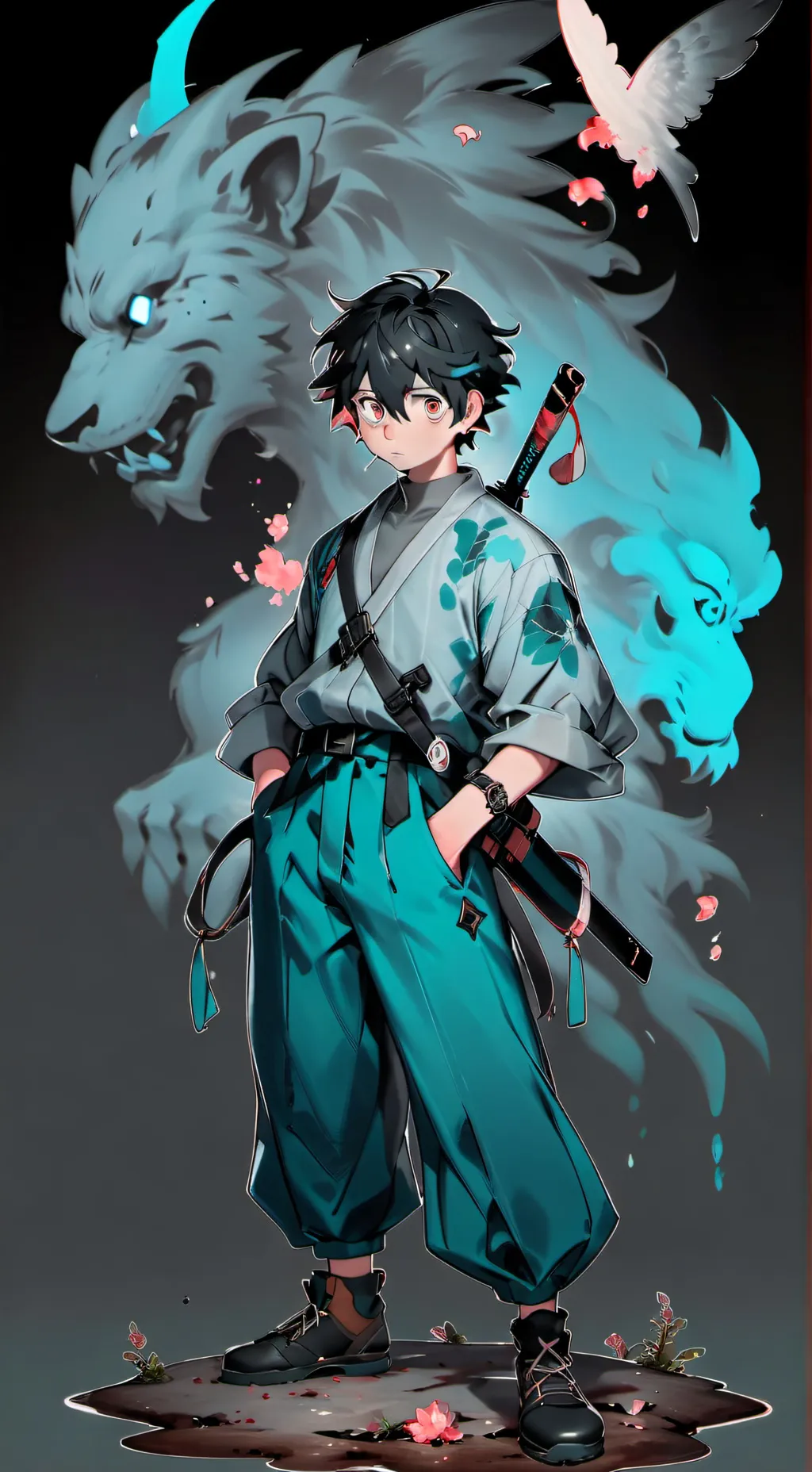 ai character: izuku  background