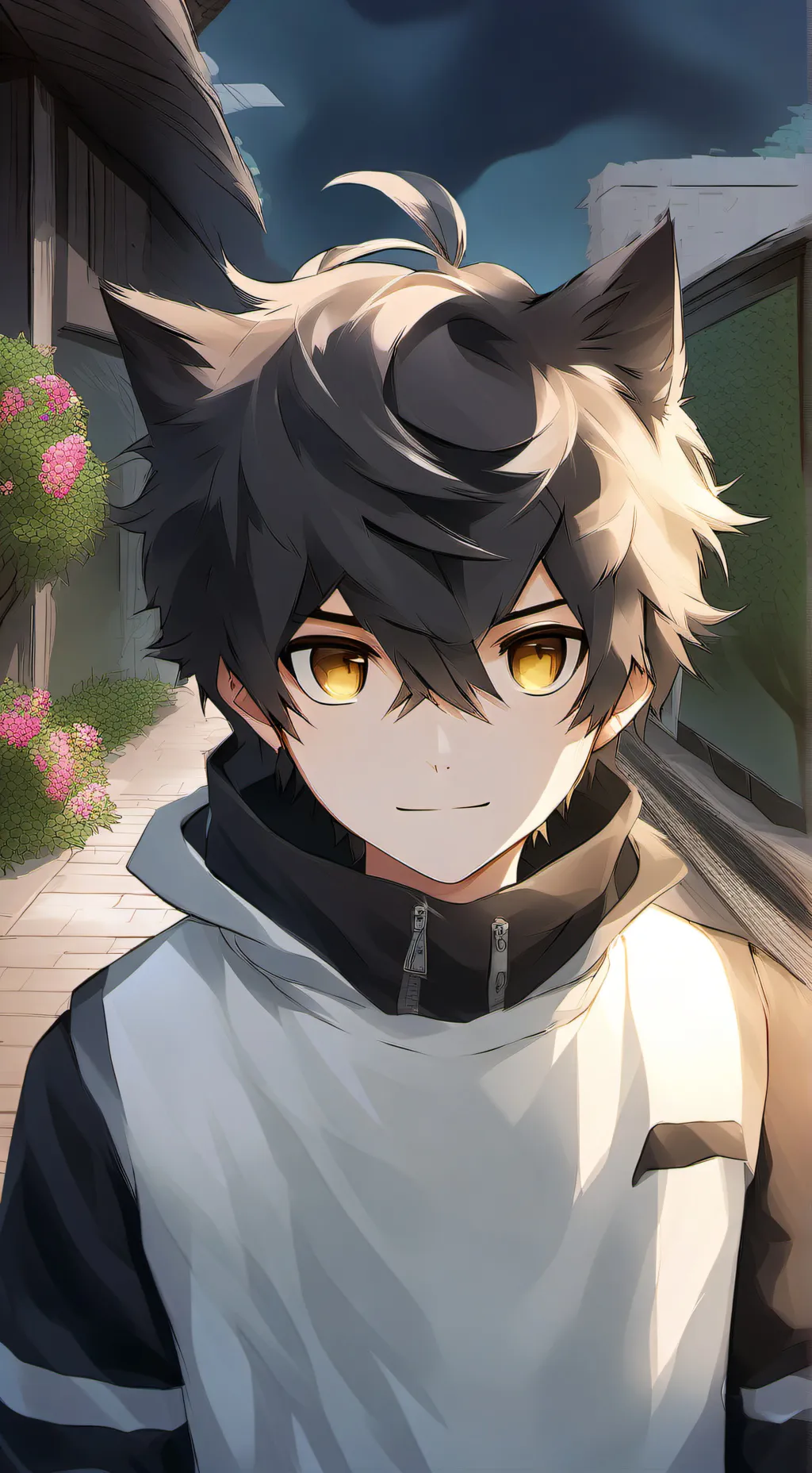 ai character: Cat noir background