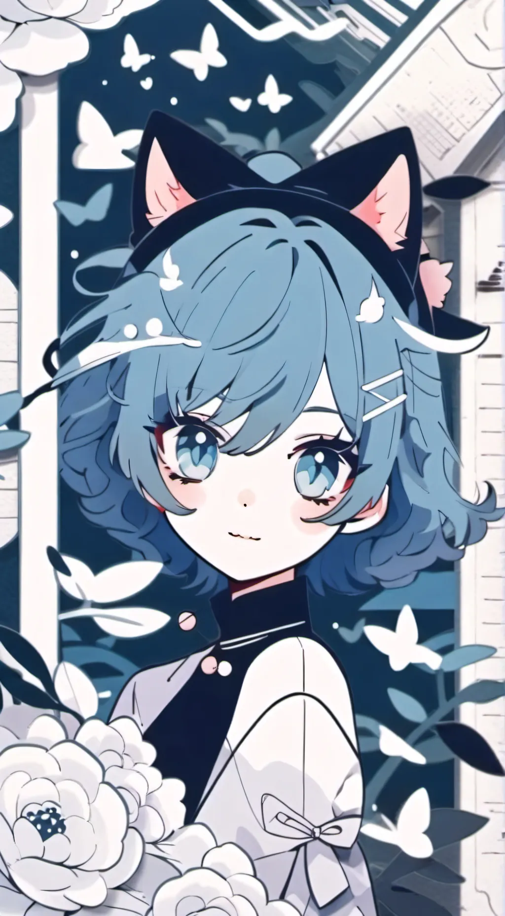 ai character: cat girl! background