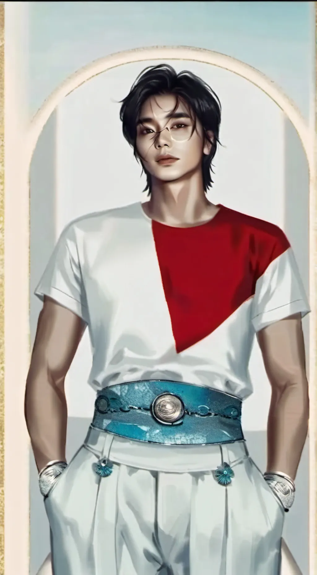 ai character: Hyunjin ❤️ background