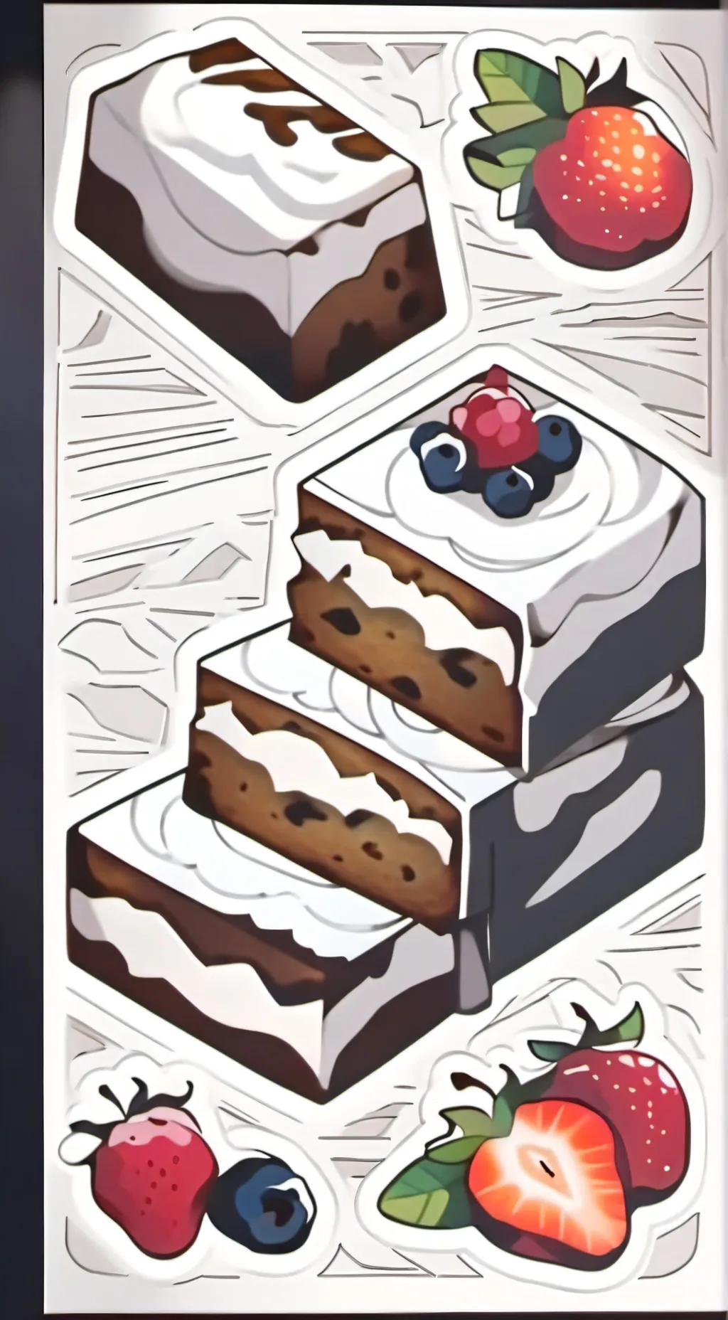 ai character: FRUITCAKE🍓🍰 background